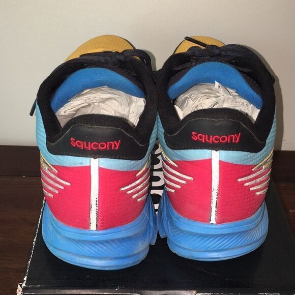 Saucony Ride 14 Solar Chill Sunshield Rainbow Running Marathon Training shoes - Picture 4 of 8